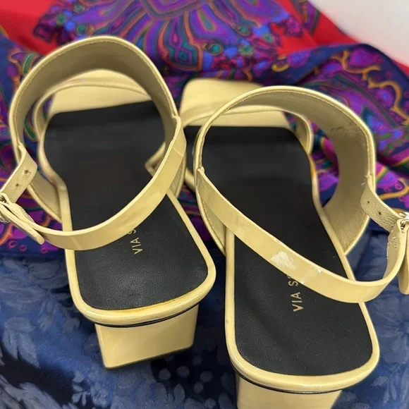 Via Spiga Forte Floating Illusion Block Heel Sandal Italy 8.5 - Picture 4 of 12